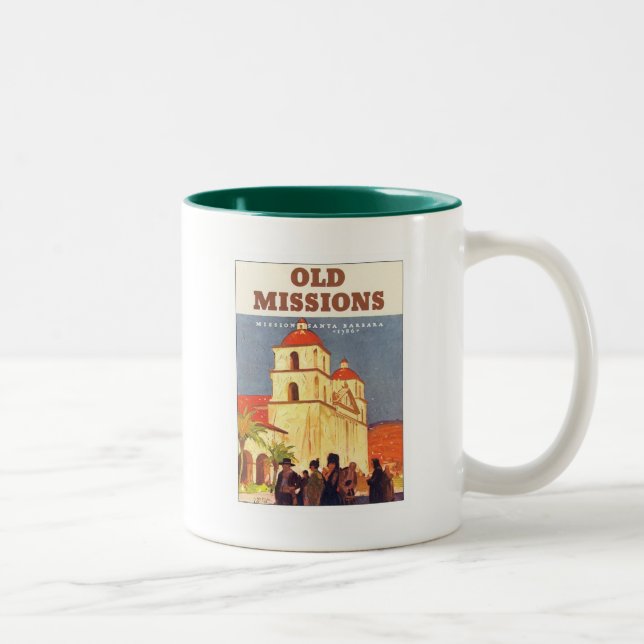 Vintage Missions Santa Barbara Two-Tone Coffee Mug (Right)