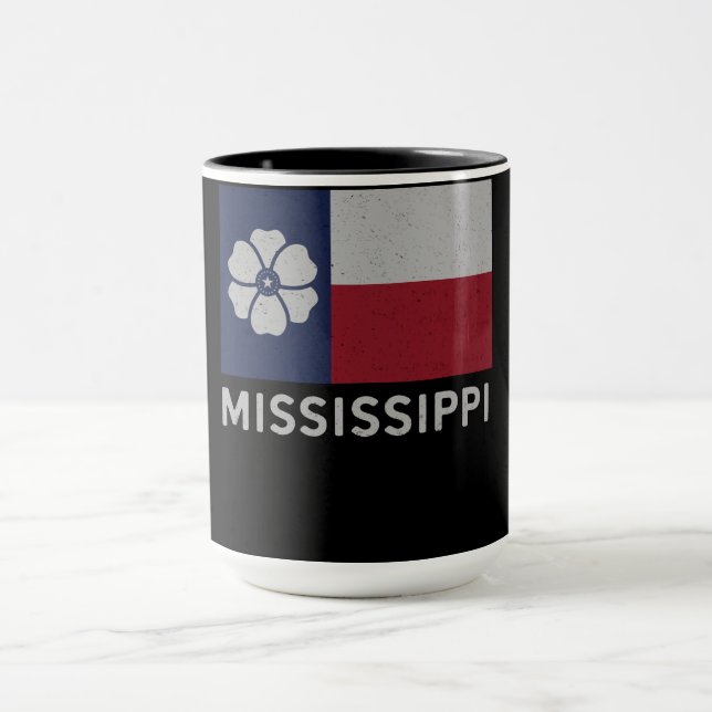 Vintage Mississippi Magnolia State Flag Redesign Mug (Center)