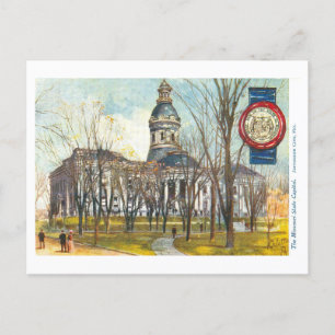 Vintage Missouri Capitol with Seal Postcard