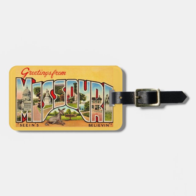 Vintage Missouri  Luggage Tag (Front Horizontal)