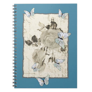 Vintage mit Schmetterlingen Notebook