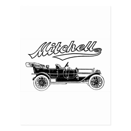 Vintage Mitchell Six Automobile Postcard