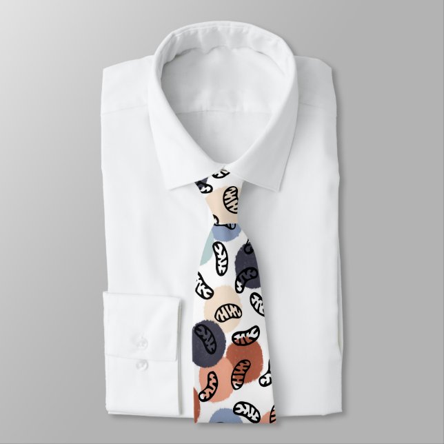 Vintage Mitochondria on White Tie (Tied)