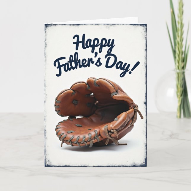 Vintage Mitt Fathers Day Card (Front)