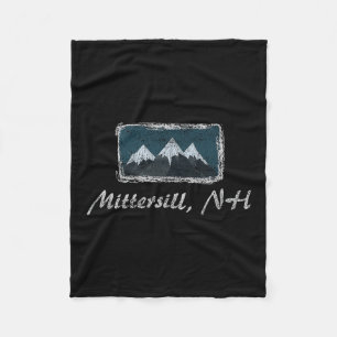 Vintage Mittersill New Hampshire Winter Skiing Fleece Blanket