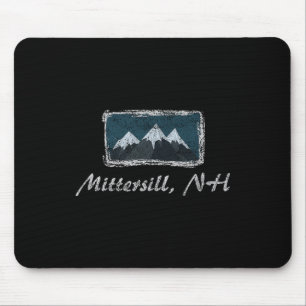 Vintage Mittersill New Hampshire Winter Skiing Mouse Mat