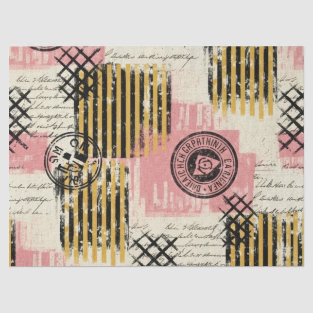 Vintage Mixed-Media Collage - Distressed Paper (Front)