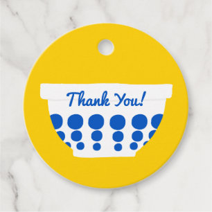 Vintage Mixing Bowl Custom Text Favour Tags