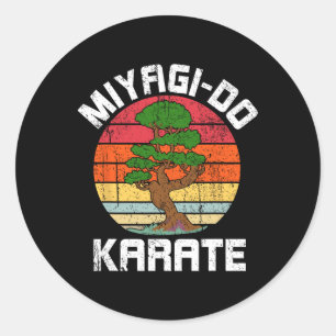 Vintage Miyagi-do Karate Bonsai Tree Classic Round Sticker
