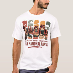 Vintage Moab 5 Big Utah Mighty Five National Park T-Shirt
