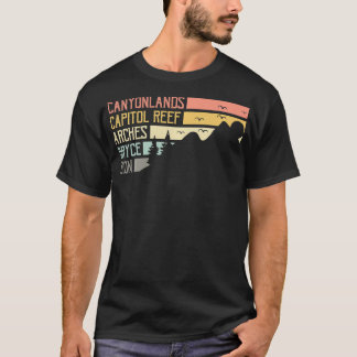 Vintage Moab Souvenir Big 5 Utah Mighty Five Natio T-Shirt