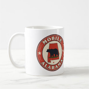 Vintage Mobile city, Alabama gifts Coffee Mug