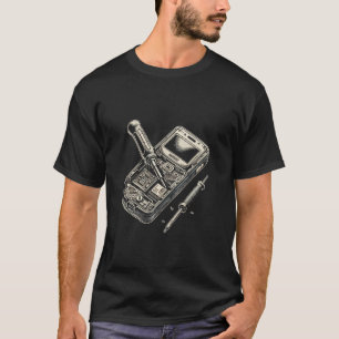Vintage Mobile Phone Repair DIY Electronics Techno T-Shirt