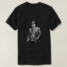 Vintage Mobster Boss Fedora Cigar Noir Graphic