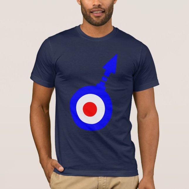 Vintage Mod target with Degree Arrow T-Shirt (Front)
