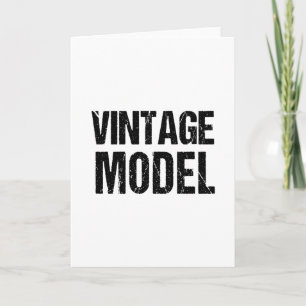 VINTAGE MODEL Custom Funny Birthday Gift A08 Card