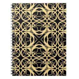 Vintage modern art deco abstract geometric seamles notebook