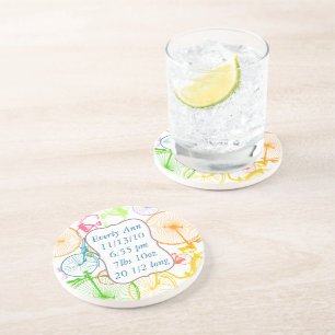 Vintage Modern Bicycle Bright Colour Neon Coasters