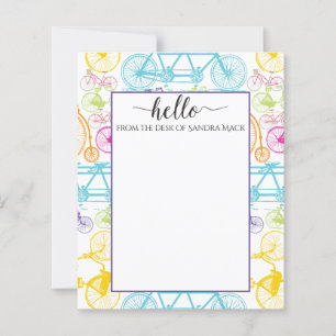 Vintage Modern Bicycle Bright Colour Neon Pattern