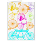 Vintage Modern Bicycle Bright Colour Neon Pattern