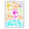 Vintage Modern Bicycle Bright Colour Neon Pattern