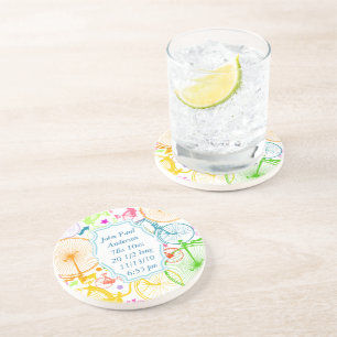 Vintage Modern Bicycle Colourful Coasters