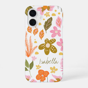 Vintage Modern Botanical Spring Floral Custom iPhone 16 Case