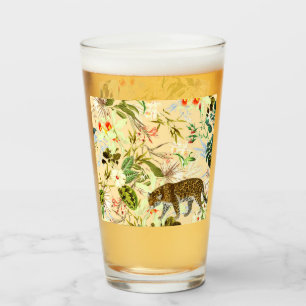 Vintage Modern Flower Jungle Tropical Glass