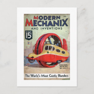 Vintage Modern Mechanix magazine Postcard