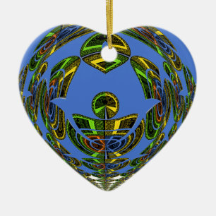 Vintage modern Motif Ceramic Tree Decoration