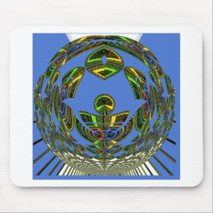 Vintage modern Motif Mouse Mat
