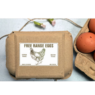 Vintage Modern Personalised Farm Owner Name Brown Rectangular Sticker