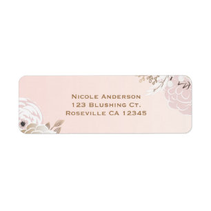 Vintage Modern Pink & Gold Floral Bridal Shower