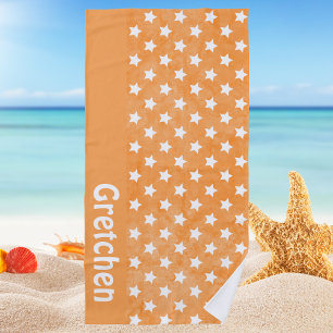 Vintage Modern Retro Cool Star Beach Towel