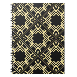 Vintage modern tiles pattern. Abstract art deco se Notebook