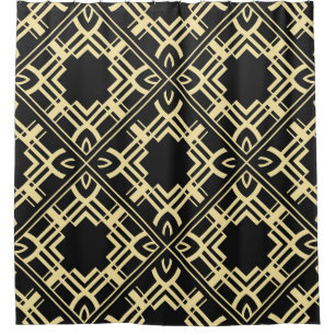 Vintage modern tiles pattern. Abstract art deco se Shower Curtain