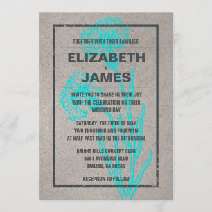 Vintage Modern Wedding Invitations
