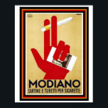Vintage Modiano Cigarette Ad Poster 16 x 20<br><div class="desc">Deco Pop Advertisment poster for Modiano Cigarettes. 16 x 20</div>