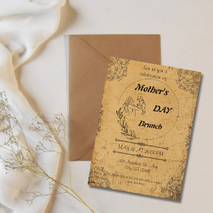 Vintage,Moms Day Delight You're Invited,mother day Invitation