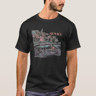 Vintage Monaco 1937 Racer Graphic Race Car Retro R T-Shirt