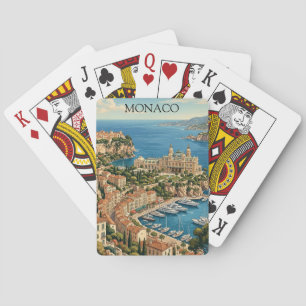 Vintage Monaco French Riviera Casino View Playing Cards