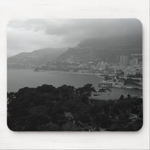 Vintage Monaco Monte Carlo coast view Mouse Mat