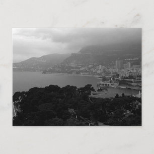 Vintage Monaco Monte Carlo coast view Postcard