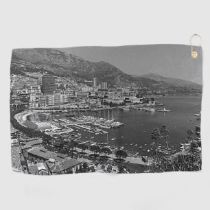 Vintage Monaco Monte-Carlo General view Jigsaw Puz Golf Towel