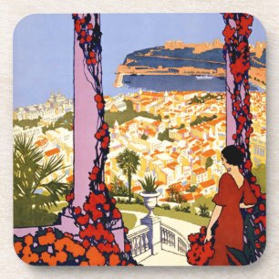 Vintage Monaco Monte Carlo Hard plastic coaster