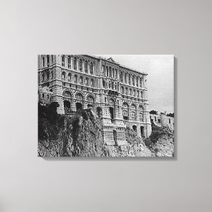Vintage Monaco Oceanographic Museum Canvas Print
