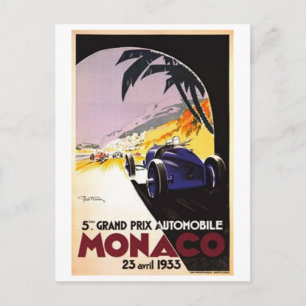 Vintage Monaco - Postcard