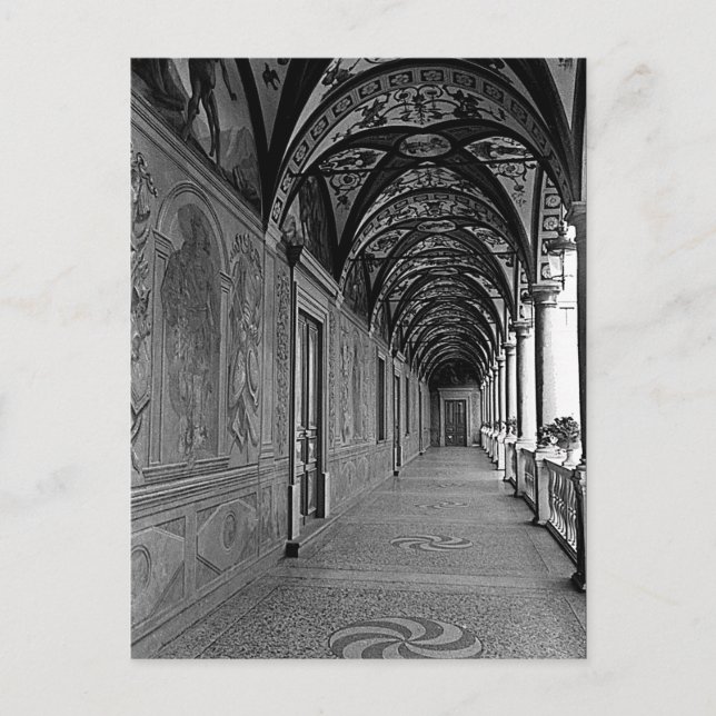 Vintage Monaco Prince's palace Hercule Gallery Postcard (Front)