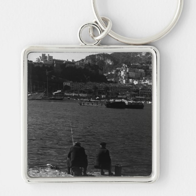 Vintage Monaco Principality fishermans port Key Ring (Front)