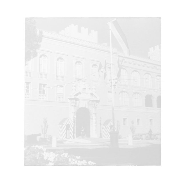 Vintage Monaco Principality princely palace 1970 Notepad (Front)